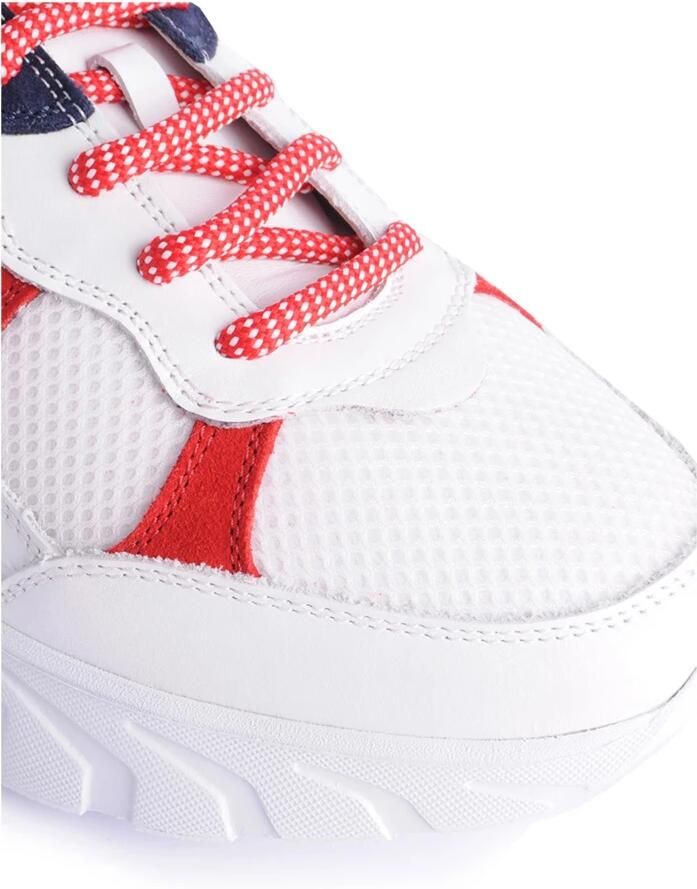 John Richmond Kleurrijke Veterschoenen met Dikke Zool Wit Heren