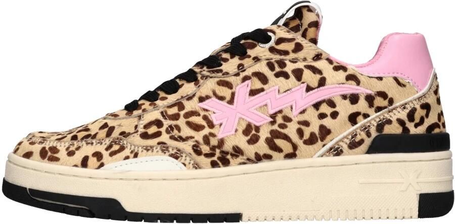 John Richmond Leren en ponyhaar sneakers