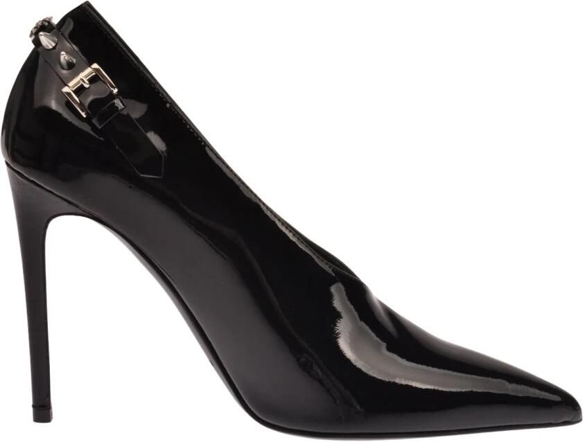 John Richmond Zwarte décolleté met rockdetails
