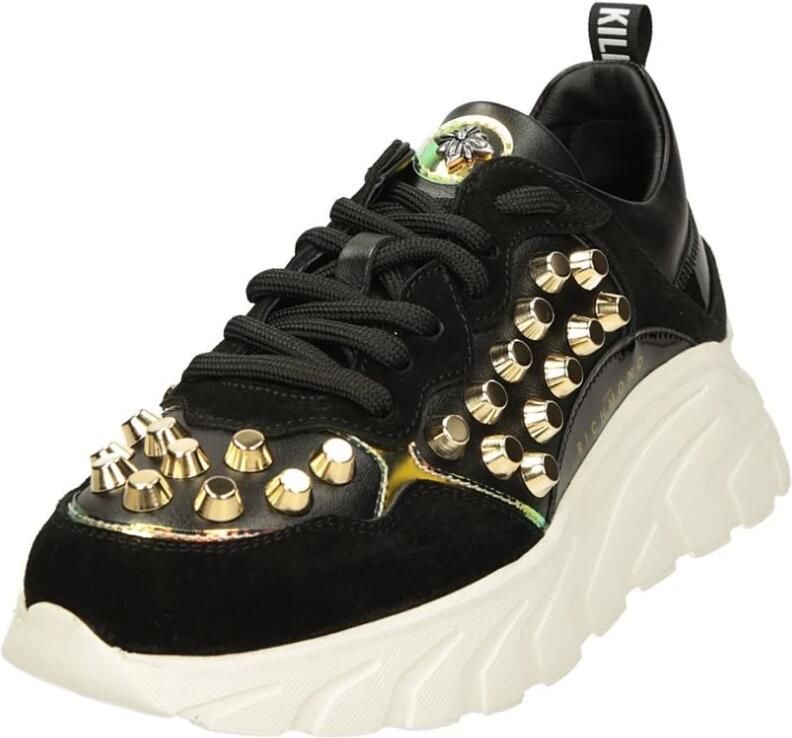 John Richmond Zwarte Studs Lage Sneakers