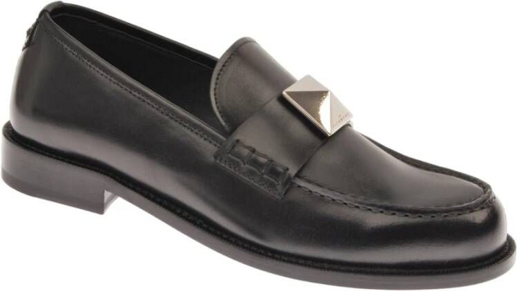 John Richmond Leren damesloafer met decoratief detail Black Dames