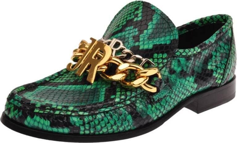 John Richmond Mocassin met ketting en logodetail Elegantie met een sterk karakter