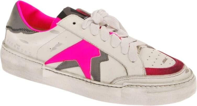 John Richmond Multicolor Leren Sneakers Wit Dames