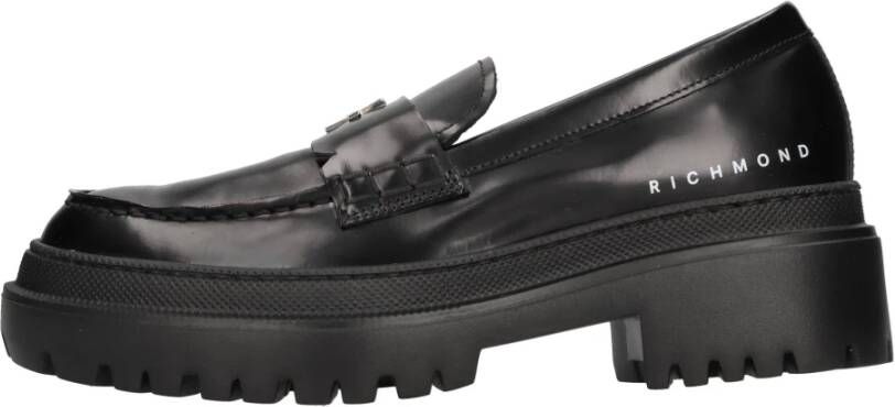 John Richmond Platte schoenen Zwart