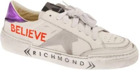 John Richmond Statement Leren Sneakers White Dames