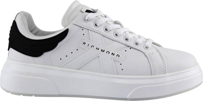 John Richmond Wit Zwart Kalfsleren Sneakers White Heren