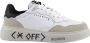 John Richmond Wit Zwart Kalfsleren Sneakers White Heren - Thumbnail 1