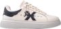 John Richmond Witte leren sneakers met zwarte details - Thumbnail 1