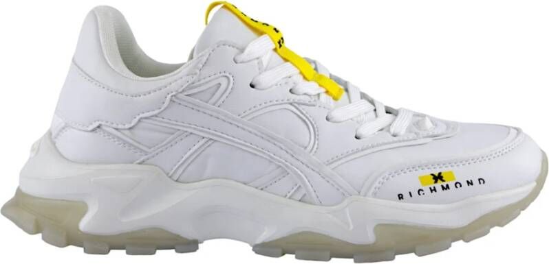 John Richmond Witte Leren Sneakers White Heren