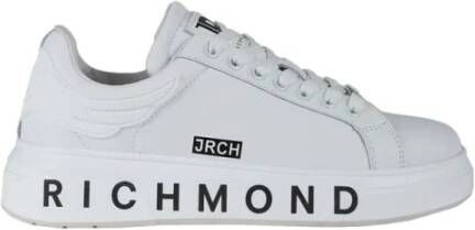 John Richmond Witte Leren Sneakers Wit Heren