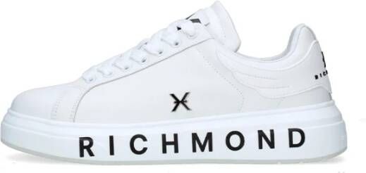 John Richmond Witte Veterschoenen Leren Bovenwerk