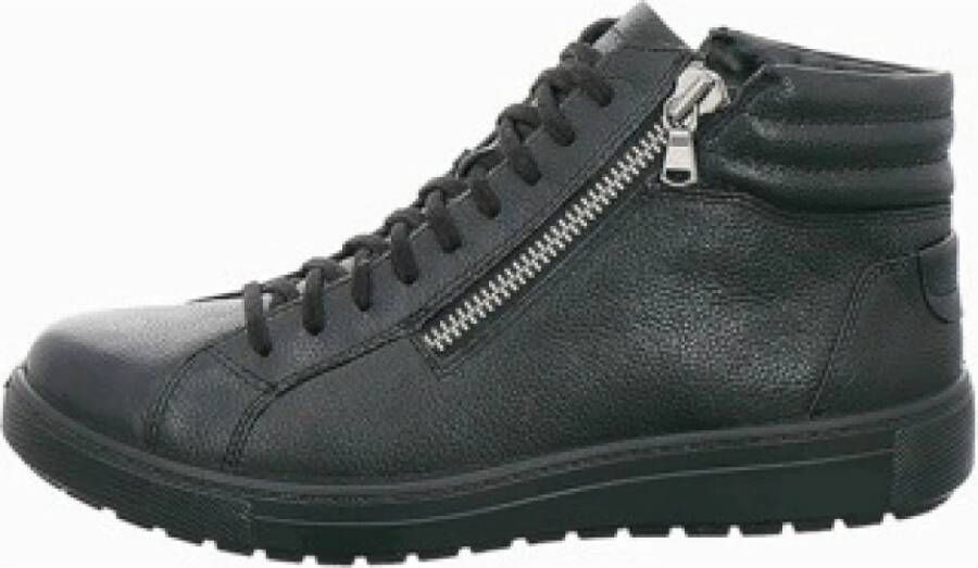 Jomos Zwarte leren warme voering schoenen