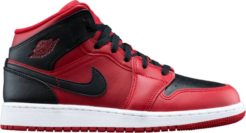 Jordan Air 1 Mid Gs Reverse Bred Rood Dames