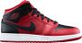 Nike Air Jordan 1 Mid Reverse Bred (2021) (GS) 554725-660 BRED Zwart Rood Schoenen - Thumbnail 2