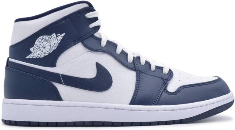 Jordan Air 1 Mid Basketball Schoenen mid white metallic gold obsidian maat: 44.5 beschikbare maaten:44.5 - Foto 4