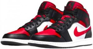 Jordan Air 1 Mid Black Fire Red White Schoenmaat 40 1 2 Sneakers 554724 079