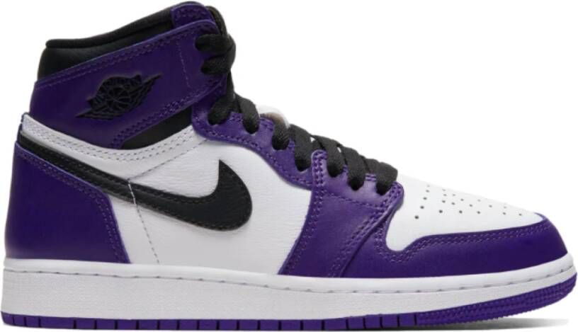 Jordan Court Purple White Retro High Grade School Maatvoering Blauw Dames