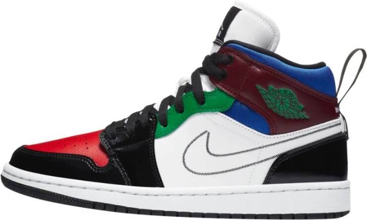 Jordan 1 Mid Dames Schoenen Black Leer Synthetisch Foot Locker