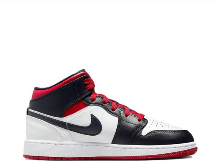 Jordan Air 1 Mid Basketball Schoenen white gym red black maat: 42.5 beschikbare maaten:42.5 44.5 45 - Foto 3