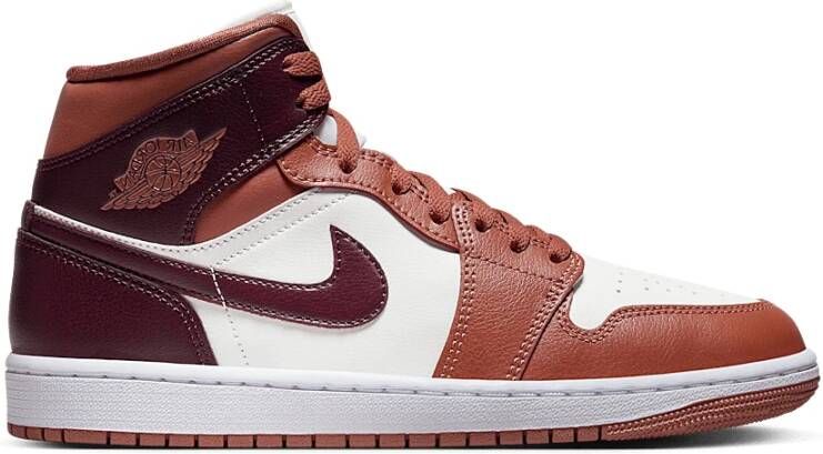 Jordan 1 Mid Dames Schoenen Roze Maat: 36.5 Polyester Foot Locker