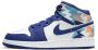 Jordan Geometrische Mid Sneakers Gratis Verzending Blauw Dames - Thumbnail 1