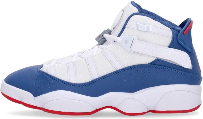 Jordan Hoge Top Sneaker Rings Wit Blauw Rood Multicolor Heren