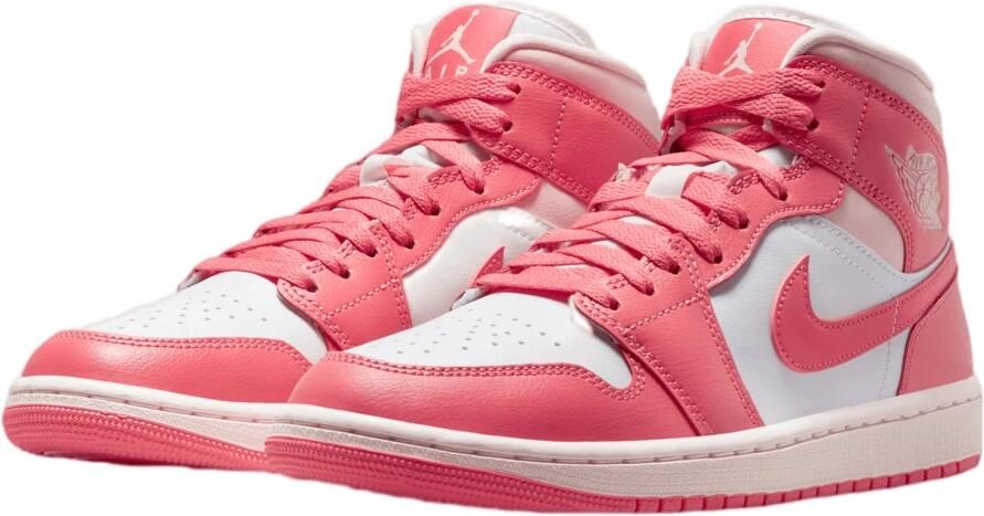Jordan Wmns Air 1 Mid Basketball Schoenen white sea coral atmosphere sail maat: 37.5 beschikbare maaten:37.5 - Foto 2