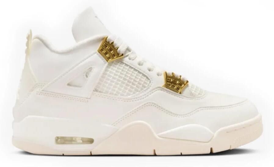 Nike Lage Sneakers Jordan 4 Retro Metallic Gold (Womens)