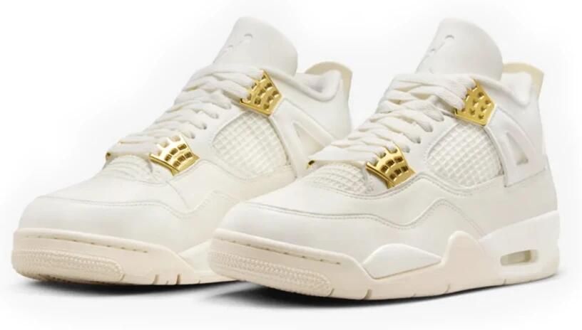 Nike Lage Sneakers Jordan 4 Retro Metallic Gold (Womens) - Foto 3