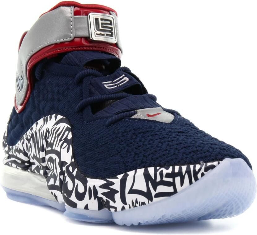 Nike LeBron 17 Heren Schoenen Blue Textil Foot Locker