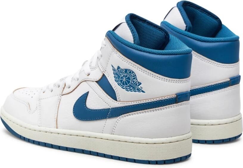 Jordan 1 Mid Heren Schoenen Wit Maat: 40 Leer Synthetisch Foot Locker