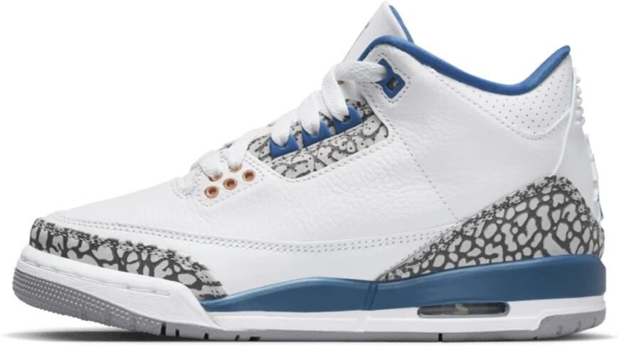 Jordan Air 3 Retro Wizards White Metallic Copper-True Blue