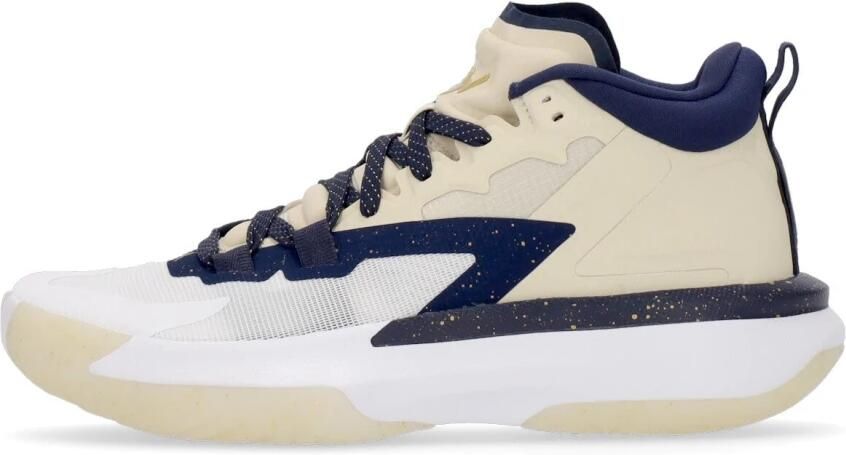 Jordan Zion 1 Fossil Midnight Navy White Metallic Gold Schoenmaat 40 1 2 Basketball Performance Mid DA3130 241 - Foto 3