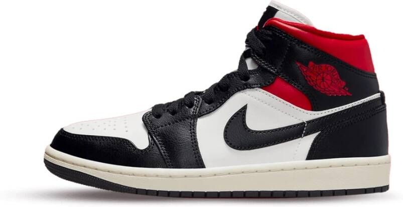 Jordan Wmns Air 1 Mid Basketball Schoenen black gym red sail maat: 42.5 beschikbare maaten:42.5 - Foto 5