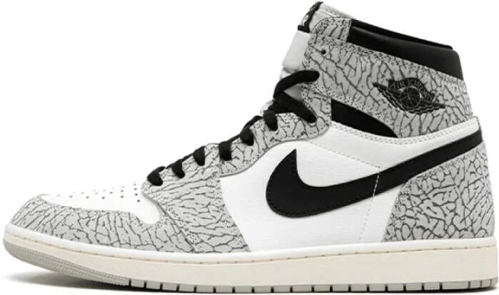 Jordan Klassieke witte cement hoge top sneakers