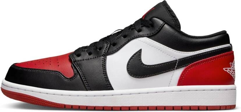 Nike Air Jordan 1 Low Sneaker Wit Rood Zwart Doos Zonder Deksel - Foto 2