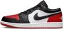 Nike Air Jordan 1 Low Sneaker Wit Rood Zwart Doos Zonder Deksel - Thumbnail 2