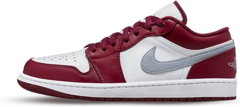 Jordan Lage Bordeaux Sneakers White Heren