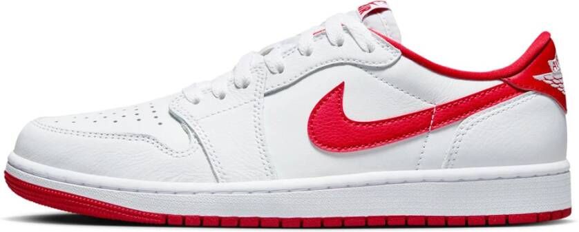 Jordan Retro Low OG Sneakers Wit Rood White Heren