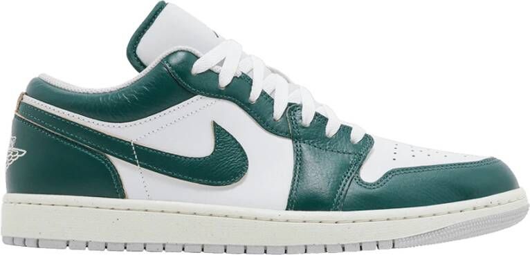 Jordan 1 Low Heren Schoenen Groen Maat: 40.5 Leer Foot Locker