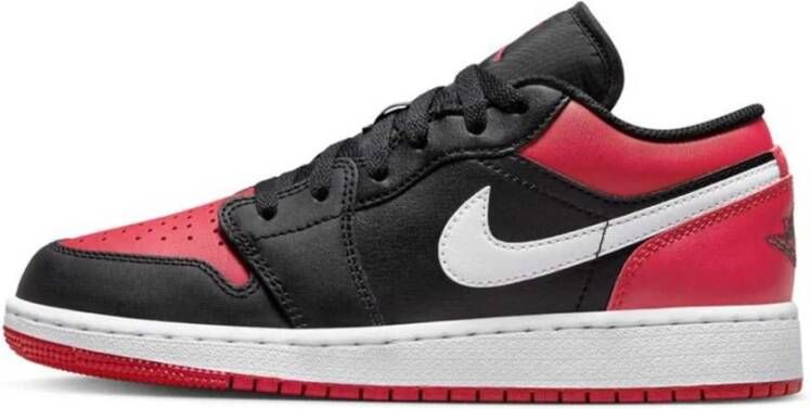 Jordan Lage Zwarte Rode Sneakers