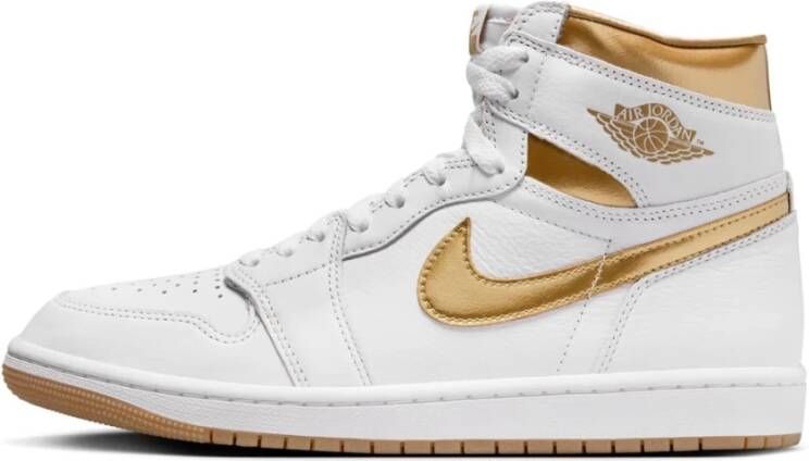 Jordan Air 1 Retro High OG 'White and Gold' damesschoenen Wit