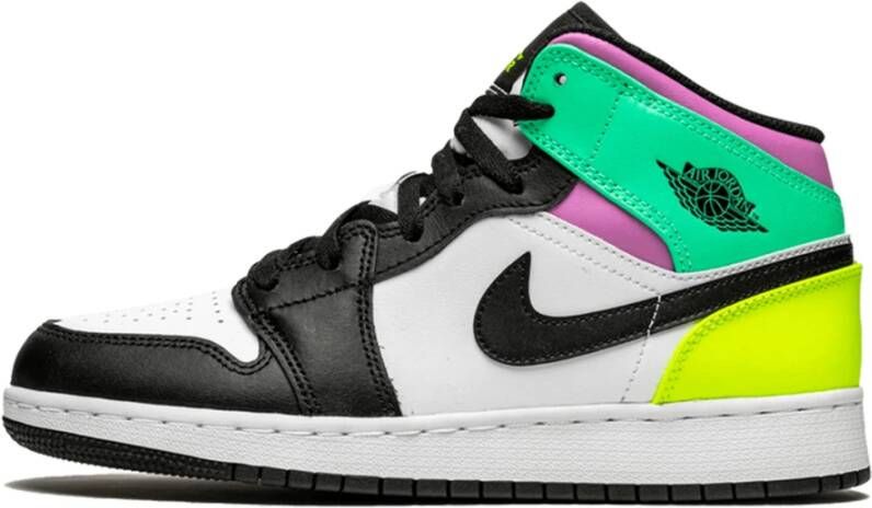 Jordan 1 Mid basisschool Schoenen White Leer Foot Locker