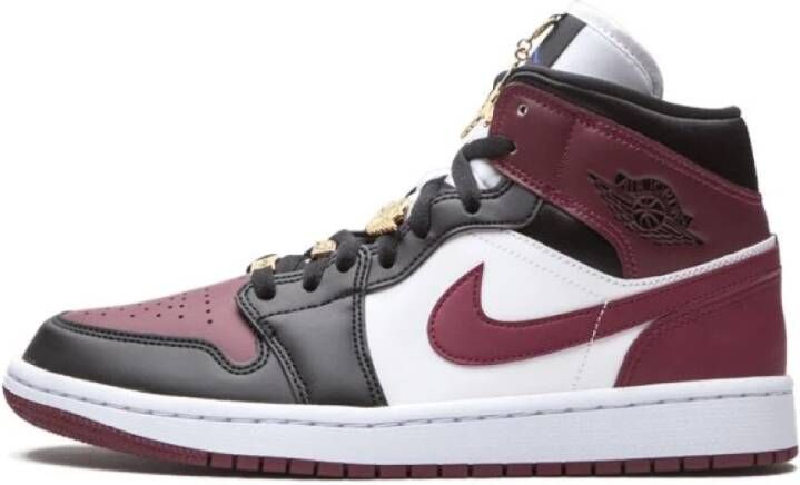 Jordan Mid SE Zwart Donker Bieten Sneakers Rood Dames