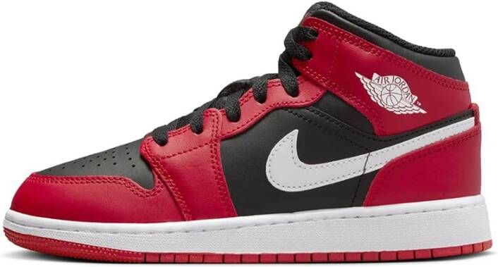 Jordan Aj1 Mid Unisex Schoenen Zwart Maat: 38.5 Leer Foot Locker