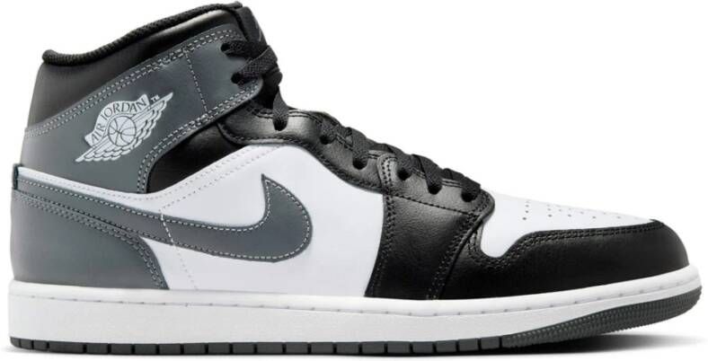 Jordan 1 Mid Heren Schoenen Zwart Maat: 42 Leer Synthetisch Foot Locker