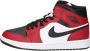 Jordan Zwarte Nike Hoge Sneaker Mid Chicago Black Toe 554724 069 - Thumbnail 2
