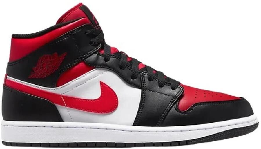 Jordan Air 1 Mid Black Fire Red White Schoenmaat 40 1 2 Sneakers 554724 079 - Foto 5