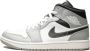 Jordan 1 Mid Heren Schoenen Grijs Maat: 42.5 Leer Synthetisch Foot Locker - Thumbnail 1