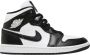 Nike Hoge Sneakers Jordan 1 Mid Black White Iron Grey - Thumbnail 1